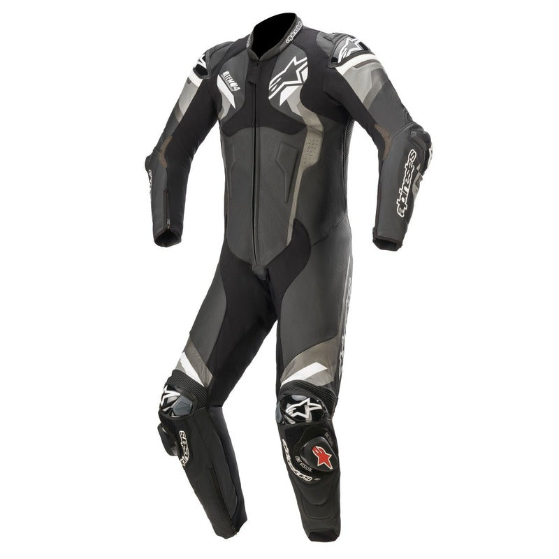 Alpinestars Atem V4 Leather 1 Piece Motorcycle Suit - Black/Grey/White