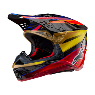 Alpinestars Supertech SM10 Era Ece 22.06 Helmet - Gold Yellow Rio Red Gloss