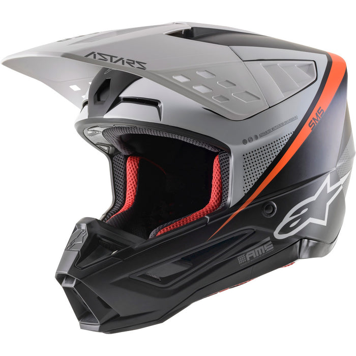Alpinestars SM5 Rayon ECE Motorcycle Helmet - Matte Black/White