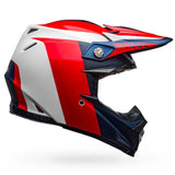 Bell Moto-9 Flex Division Motorcycle Helmet - Matte/Gloss/White/Blue/Red