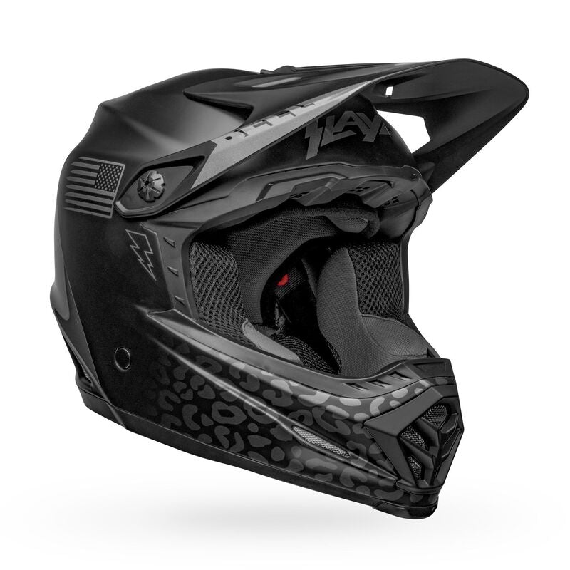 Bell 2021 Moto-9 Youth MIPS Slayco Motorcycle Helmet - Matte/Gloss Black/Gray
