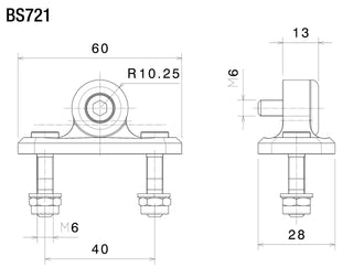 Rizoma Sport Mount Mirror Adapter Black for Honda CBR 600 RR 03-08/Kawasaki Ninja 600/636 ZX-6R 05-08/Ninja 1000 ZX-10R 04-07