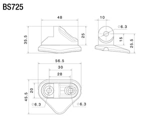Rizoma Sport Mount L Mirror Adapter Black for Yamaha YZF-R1 15-20