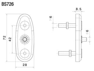 Rizoma Fairing Mirror Adapter Black for Suzuki GSF 600 S Bandit/GSF 1200 S Bandit/GSX-R 600/GSX-R 750/GSX-R 1000/SV 650 S/1000 S