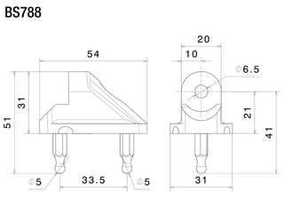 Rizoma Sport Mount L Mirror Adapter Black for Ducati 848/1098/1198 06-20