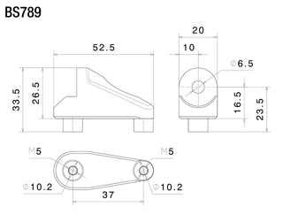 Rizoma Sport Mount L Mirror Adapter Black for Ducati 899 Panigale 14-20/1199 Panigale/Panigale S 12-20