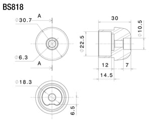 Rizoma Adapter for Bar End Mirrors and Proguard BS818B
