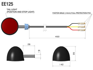 Rizoma LED Café Racer Style Rear Light EE125B