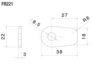 Rizoma Indicator Mounting Adapters FR221B - Black