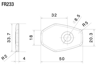 Rizoma Indicator Mounting Adapters Mounting Kit for Front Turn Signals FR233B