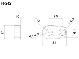 Rizoma Indicator Mounting Adapters For Front Turn Signals FR242B