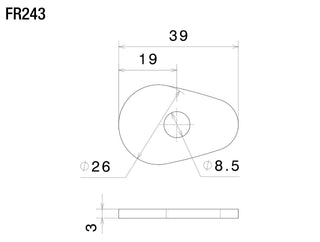 Rizoma Indicator Mounting Adapters For Turn Signals FR243B