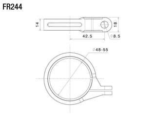 Rizoma Indicator Mounting Adapters For Front Turn Signals FR244B