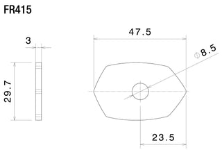 Rizoma Indicator Mounting Adapters For Turn Signals FR415B