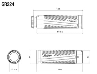 Rizoma 30Gradi Grips GR224B - Black