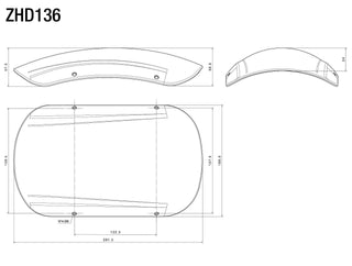 Rizoma Front Fender ZHD136BS - Black