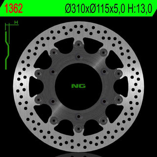NG Brakes OEM Replacement Rotor NG1362