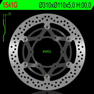 NG Brakes Premium Alloy Center Rotor NG1541G