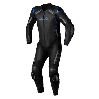 RST S-1 CE Men's Leather One Piece Suit - Black/Grey/Blue