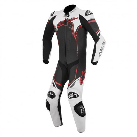 Alpinestars Mens GP Plus 1 Piece Leather Race Suit - Black/White/Red - MotoHeaven