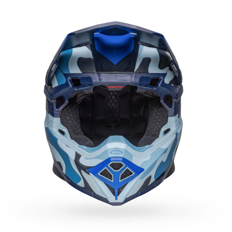 Bell Moto-10 Spherical Helmet - Ferrandis Mechant Matte/Gloss Dark Blue/Light Blue