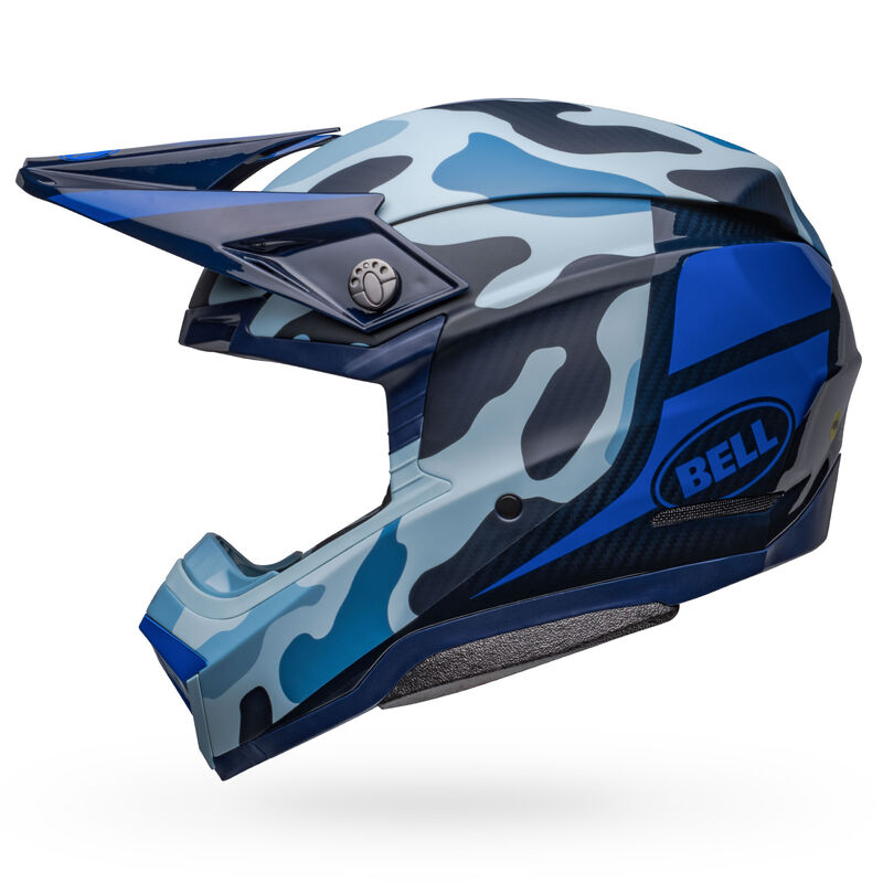 Bell Moto-10 Spherical Helmet - Ferrandis Mechant Matte/Gloss Dark Blue/Light Blue