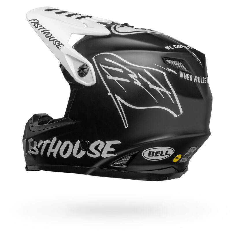 Bell Moto-9 MIPS Youth Helmet - Fasthouse Flying Colors Matte Black/White