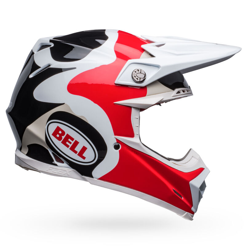 Bell Moto-9S Flex Helmet - Hello Cousteau Reef Gloss White/Red