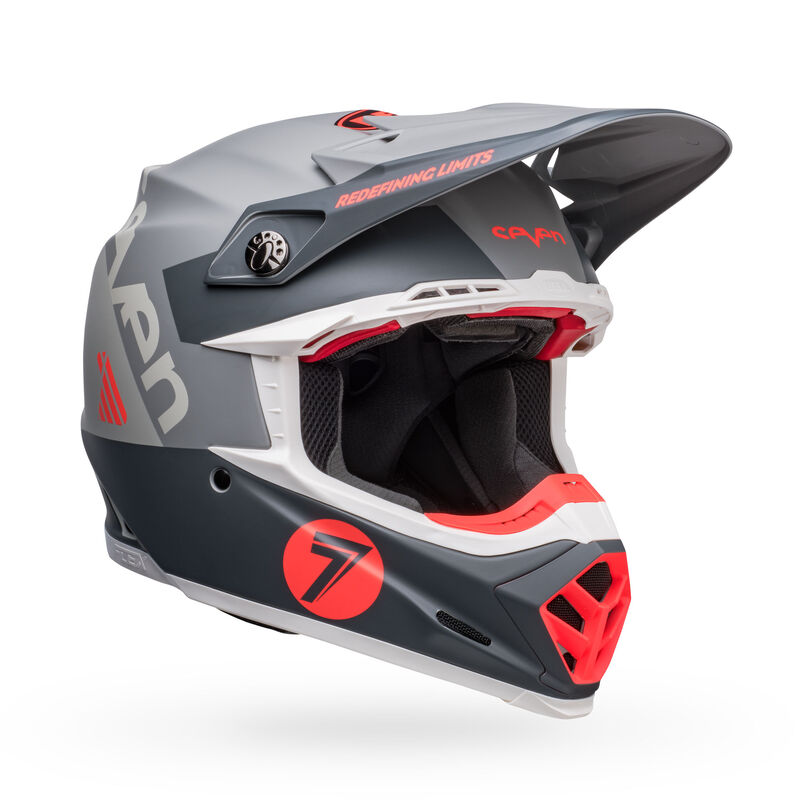 Bell Moto-9S Flex Helmet - Seven Vanguard Le Matt Charcoal Orange