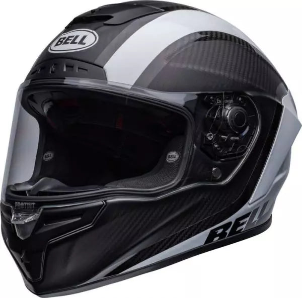 Bell Racestar Dlx Helmet - Tantrum 2 Matt/Gloss Black/White