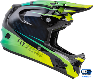 Fly Racing Werx-R MTB/BMX Helmet - Hi-Vis Yellow/Teal