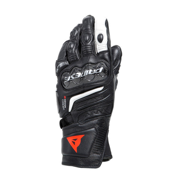 Dainese Carbon 4 Long Lady Leather Gloves - Black/Black/White