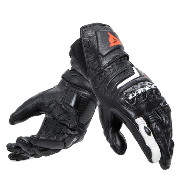 Dainese Carbon 4 Long Lady Leather Gloves - Black/Black/White