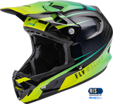 Fly Racing Youth Werx-R MTB/BMX Helmet - Hi-Vis Yellow/Teal