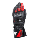 Dainese Druid 4 Leather Gloves - Black/Lava-Red/White
