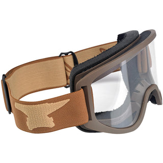 Biltwell Moto 2.0 Goggle - Script Chocolate - MotoHeaven