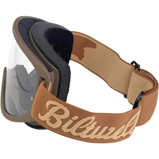 Biltwell Moto 2.0 Goggle - Script Chocolate - MotoHeaven