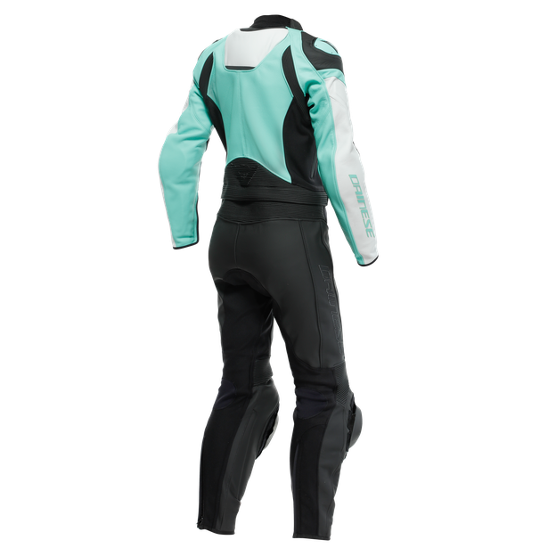 Dainese Mirage Lady 2Pc Leather Suit - Black/Acqua-Green/Glacier-Gray