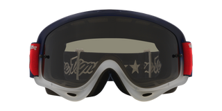 Oakley O Frame Troy Lee Designs Red White Blue Stars Goggles With Dark Grey Lens