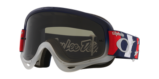 Oakley O Frame Troy Lee Designs Red White Blue Stars Goggles With Dark Grey Lens