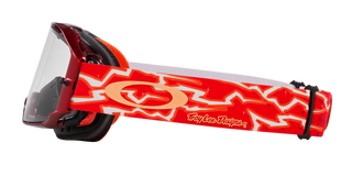 Oakley Airbrake MTB Troy Lee Designs Red Lightning Goggles with Clear Lens
