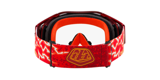 Oakley Airbrake MTB Troy Lee Designs Red Lightning Goggles with Clear Lens