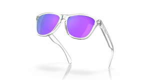 Oakley Frogskins Polished Clear Sunglasses With Prizm Violet Lens