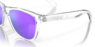 Oakley Frogskins Polished Clear Sunglasses With Prizm Violet Lens