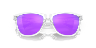 Oakley Frogskins Polished Clear Sunglasses With Prizm Violet Lens