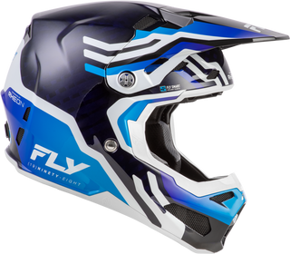 Fly Racing Formula S Carbon Byte Helmet - Blue Carbon/Blue/White