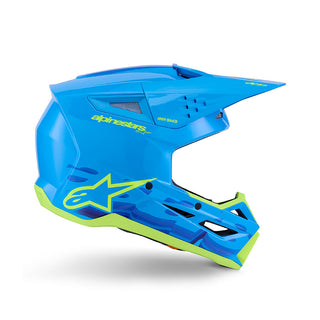 Alpinestars SM3 Force ECE06 Helmet - Cyan/Glossy