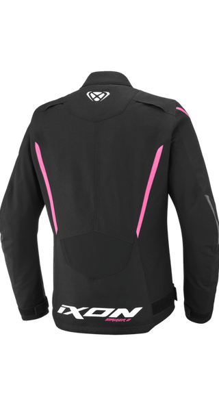Ixon Striker 2 Waterproof Ladies' Jacket - Black/Bright Pink