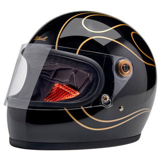 Biltwell Gringo S Ece 22.06 Helmet - Gloss Black/Flames