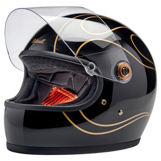 Biltwell Gringo S Ece 22.06 Helmet - Gloss Black/Flames